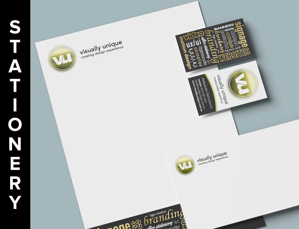 Stationery - Graphic Design Services - Visually Unique - Sydney