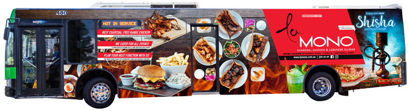 Bus Signage for La Mono Charcoal Chicken