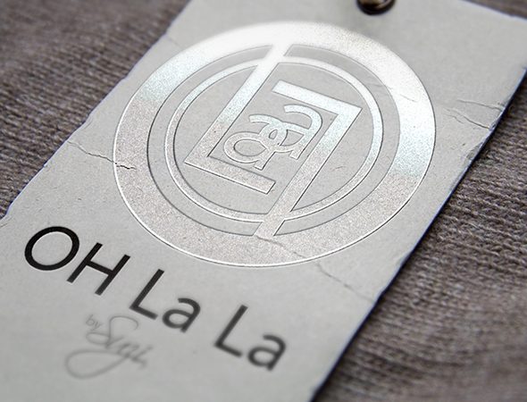 Graphic Design agency Visually Unique - Branding Tag for OH La La by Suzi