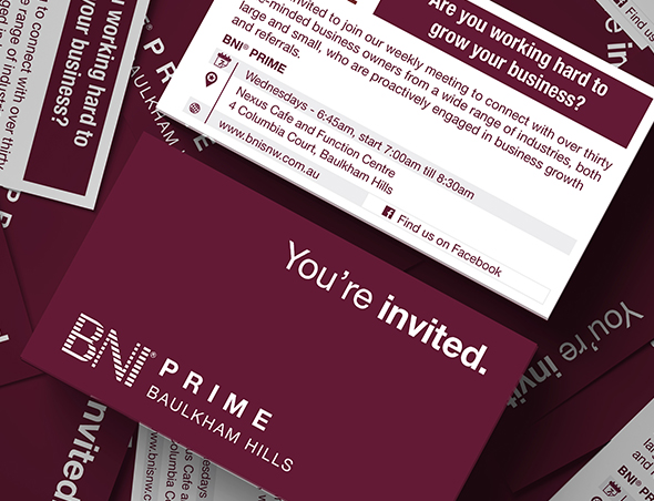 Design and Print for BNI Prime Marketing Material